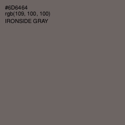 #6D6464 - Ironside Gray Color Image